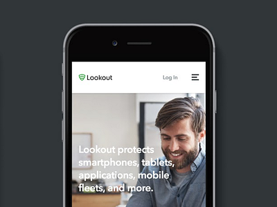 Lookout.com Website | Mobile View mobile product security website