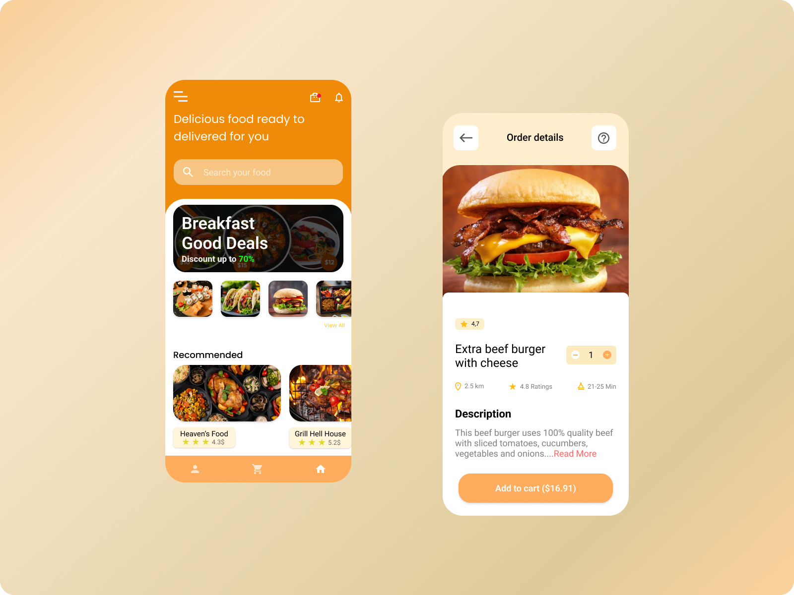 Food Delivery - Mobile App. by Md Rezoan khan on Dribbble