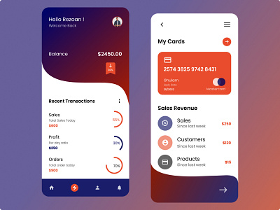 Finance Mobile App UX-UI Design. andriod balance clean design 2022 fiance fiance app figma gradien ios mobile mobile app mobile app design mobile ui send money trancefer ui ui ux ui ux design ux wallet