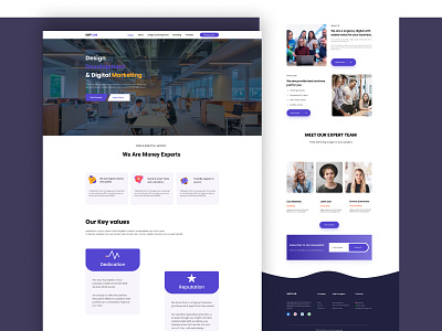 Digital Agency Landing Page. branding creative design design digital digital agency digital marketing home page landing page marketing agency portofolio product software top design ui uiux web web design web page web site website design