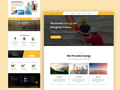 Solar panel landing page