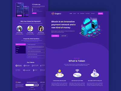 Cryptonium - Cryptocurrency Landing Page 3d design bitcoin bitcoin website clean crypto crypto app crypto landing page crypto wallet cryptocurrency cryptocurrency landing page cryptocurrency website landing page trading ui ui design uiux uiux design ux website