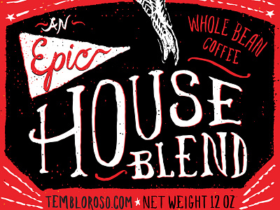Tembloroso Epic House Blend banner bean blend coffee epic hand drawn house red roast woodpecker