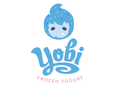 Yobi Logo 01 abominable blue cold frozen ice snowman sprinkles yeti yogurt