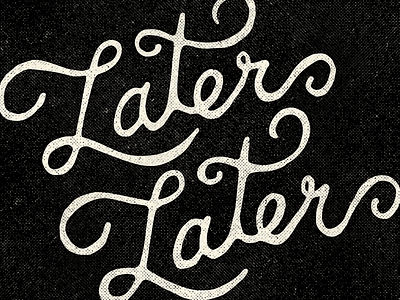 Later Later 01 bar halftone hand later lettering nightlife party