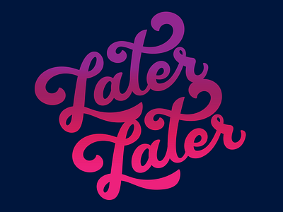 Later Later 02 bar halftone hand later lettering nightlife party