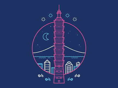 Taipei, Taiwan illustration jayseejay taipei taiwan