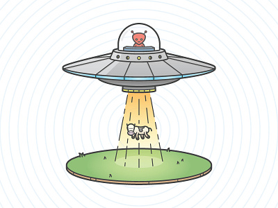 I Want to Believe aerial bovines illustration ufo