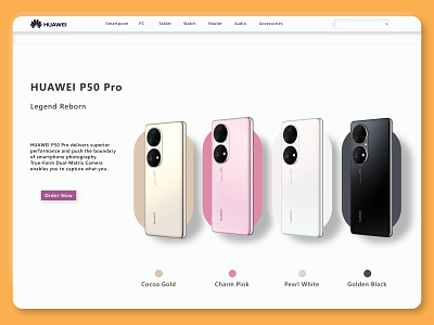 HUAWEI P50 Pro Showcase 2022 graphic design inspiration landing page ui ui ux web design