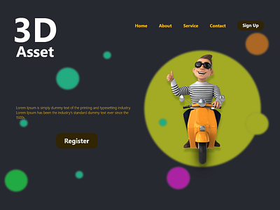3D Asset Landing Page design graphic design inspiration landing page ui ui ux uiux uiux design web design