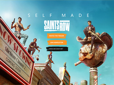 SAINTS ROW design graphic design inspiration landing page ui ui ux uiux design web design