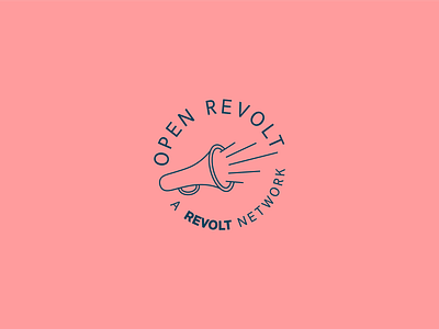 Open Revolt Logo Circular branding design flat design flat icons flat logo illustration illustrator logo minimal vector