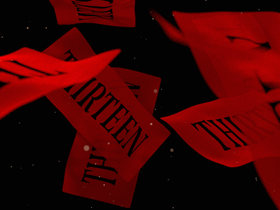 Still from an upcoming reel 3d animation branding c4d cycles4d motion graphics red reel thirteen typography xparticles