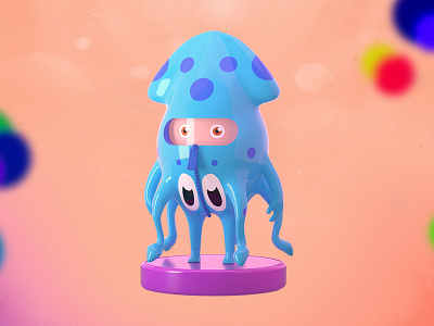 Octopus 3d animation art toy carnaval character colors costume denkwerk fun
