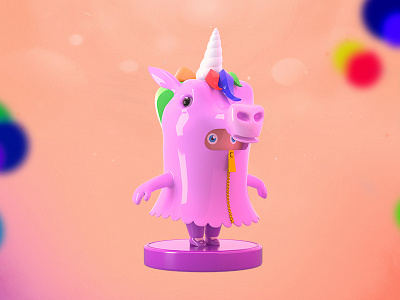 Unicorn 3d animation art toy carnaval character colors costume denkwerk fun
