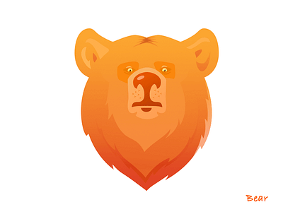 Brown bear bear illustration