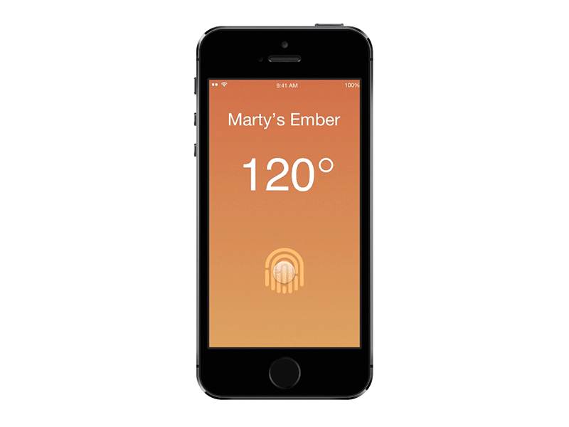 Ember Concept coffee design ember framer100 framerjs interaction interactive prototype slider temperature ui ux