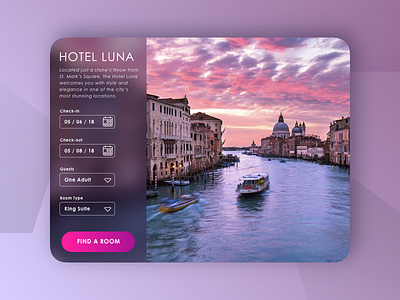 Hotel Booking app hotel ui ux vector