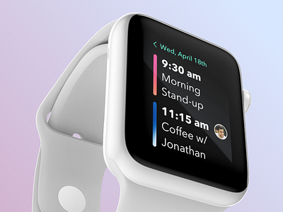 Schedule app apple calendar schedule ui ux vector watch