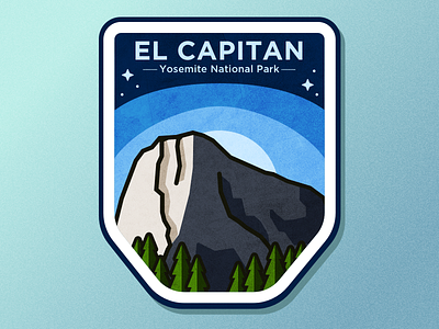 El Capitan badge branding illustration logo mark mountain ui ux vector