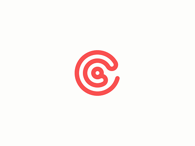 Cycle branding cycle labyrinth letter c round