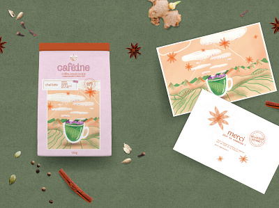 Brand identity and packaging for a coffeeshop brand identity branding coffee coffeeshop illustration packaging tea travel
