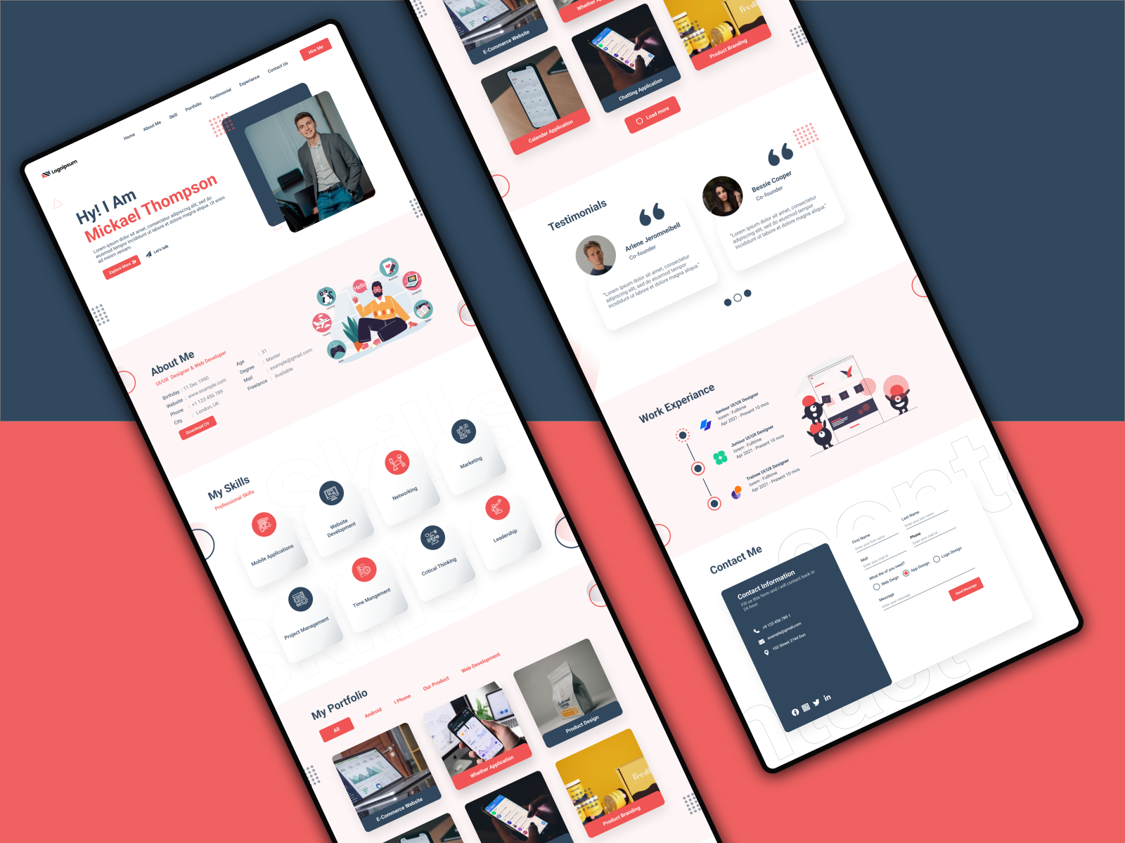 Personal Portfolio Landing Page By Insightlancer On Dribbble