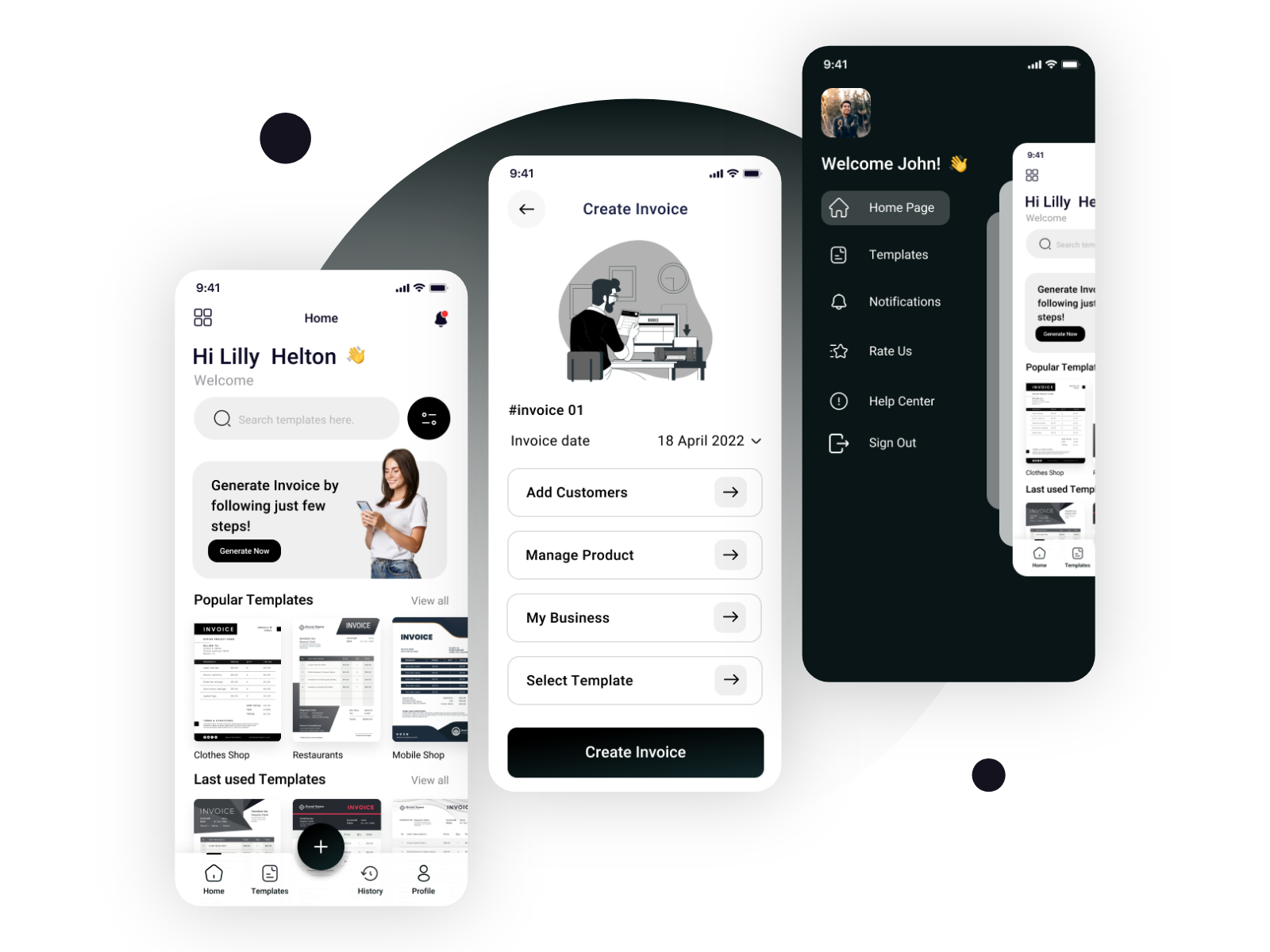 Invoice and Billing Mobile App UI Design by Insightlancer on Dribbble