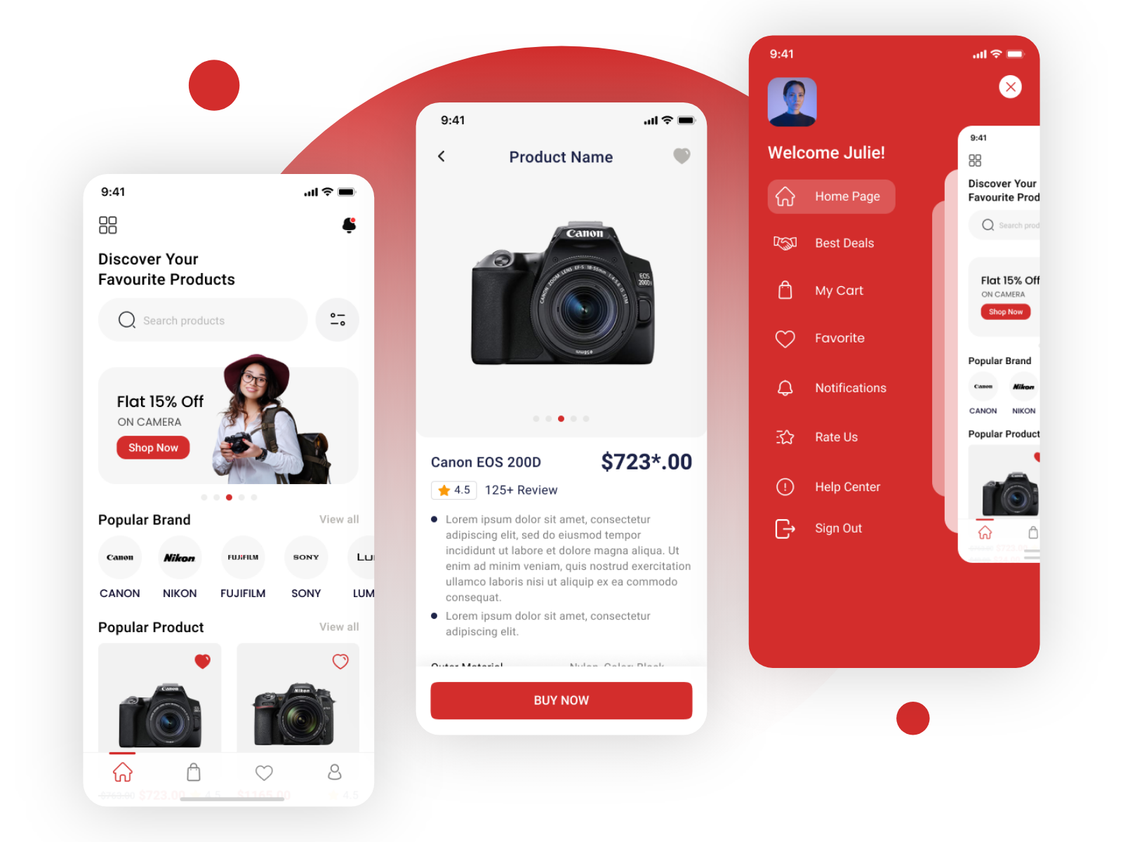 Camera Shop Mobile Application UI/UX Design Concept by Insightlancer on