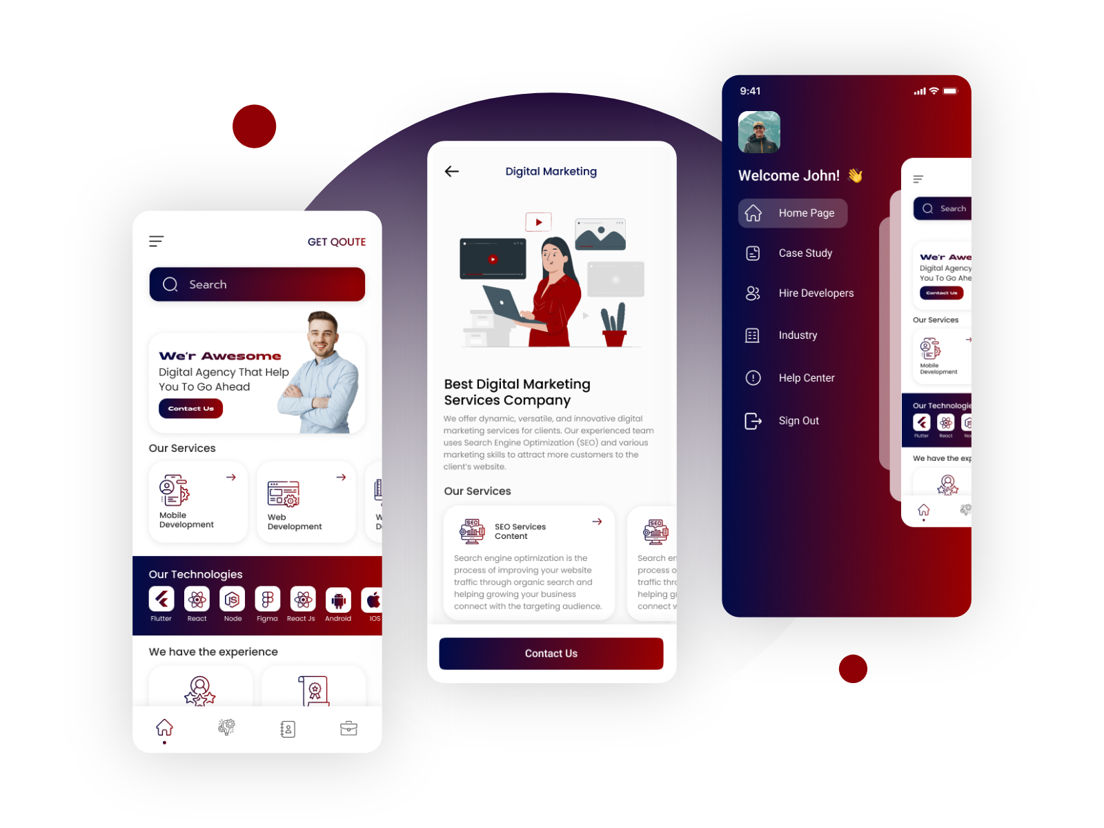 Software Agency Mobile App UI/UX Design Concept by Insightlancer on ...
