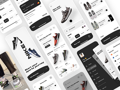 Nike Mobile Application UI/UX Redesign Concept 3d adobe xd android animation app ui design branding design figma illustration ios landingpage logo mobile app motion graphics photoshop ui uiux ux