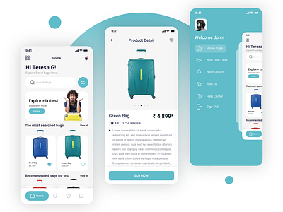 E-Commerce Store Mobile App UI/UX Design of Bags