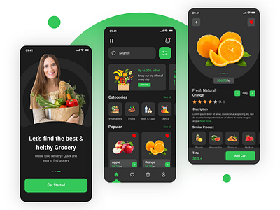 Grocery Store Mobile App UI/UX Design Concept adobexd delivery app design figma food app freelancer grocery hire hire me hire us mobile app development mobile app ui ui uiux user experiance user interface ux