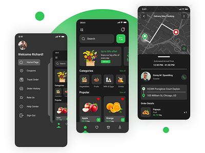 Grocery Store Mobile App UI/UX Design Concept adobe xd android delivery app design figma grocery delivery app grocery store hire designer hire freelancer hire me hire us ios ui ui designer uiux user experiance user interface ux