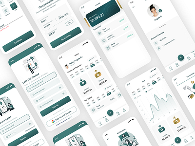 Expense Manager Mobile App UI/UX Design Concept adobe xd android app ui creative design expense manager app figma finance hire me hire us ios landingpage mobileapp modern ui uiux userexperiance userinterfae ux wireframe