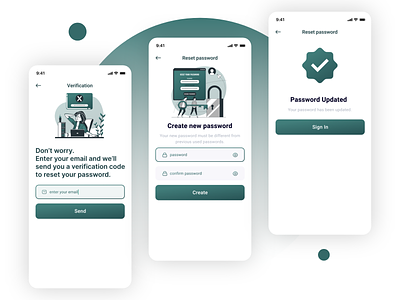 Forgot Password Mobile Screen UI/UX Design Concept