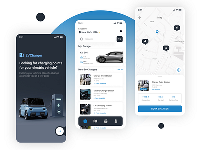 Near by EV Charger Finder Mobile App UI/UX Design adobe xd android app design application design design figma ios landingpage mobile app ui user experianse user interface ux