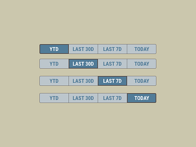 Toggle buttons with time options buttons timeframe toggle