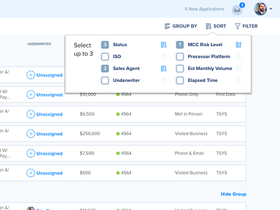 Sort a list by multiple items with direction controls form elements list controls product design sort many sorting user experience