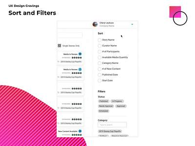 Sort and filters filter filtering filters interaction sort uxdesign