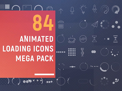 Animated Loading Icons Pack animation icons infographic lines loader loading motion graphics png shape web icons