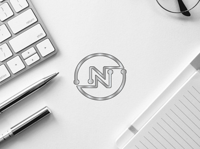 N monogram 3d animation branding graphic design logo motion graphics ui