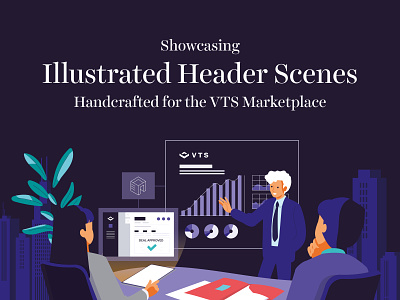 Illustrated header scenes branding graphic design illustration