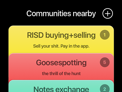 Communities Nearby app cards flat design has gone too far ios list not flat design passbook shadows table