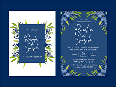 Wedding Invitation Template beautiful branding design graphic design illustration invitation logo template ui ux wedding