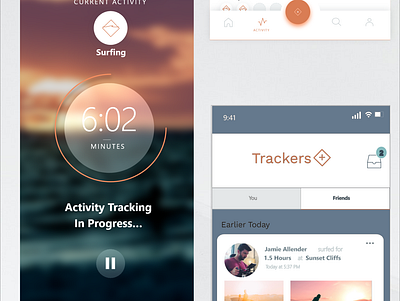 Trackers Screens adobexd animation app branding colors design designer figma graphic design illustration logo photoshop typography ui uiux ux vector