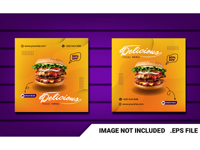 social media post burger trendy template banner branding design graphic design poster social media post