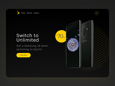 Sprint Campaign Landing Page microinteraction ui ux