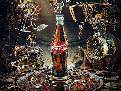 Coca Cola Olympic Games 3d alekscg cgi coca cola kuskov metal olympic games render steampunk