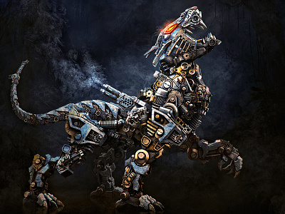 Beast 3d alekscg beast cgi concept engine kuskov metal render steampunk